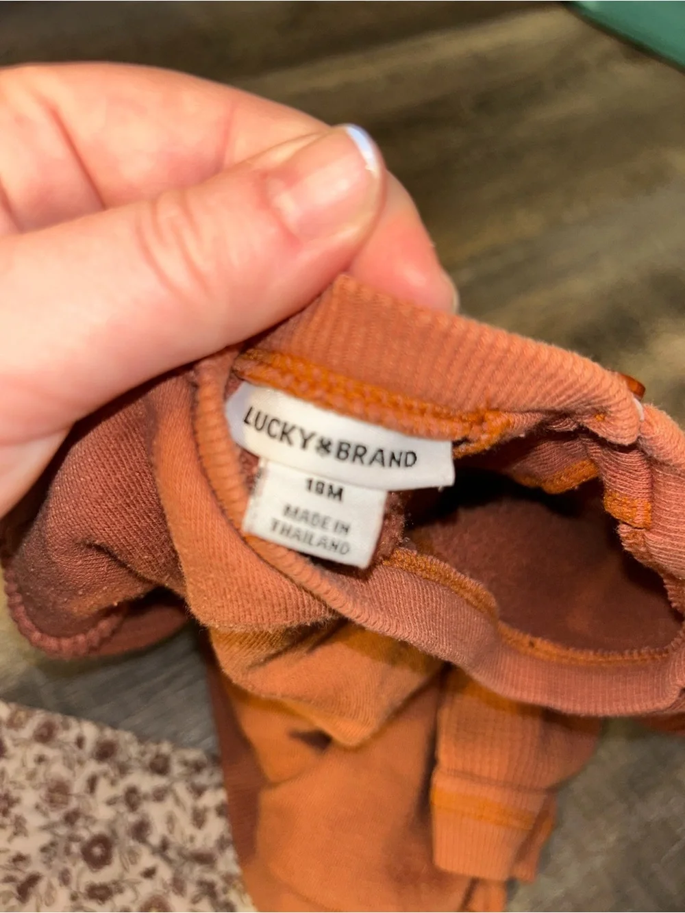 Lucky Brand Rust Orange Sweatshirt with Floral Leggings